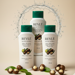Revlé Organic Shampoo | Macadamia & Botanical Extracts for Silky, Smooth & Strong Hair - 400ml 3 Bottle Deal