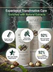 Revlé Organic Shampoo | Macadamia & Botanical Extracts for Silky, Smooth & Strong Hair - 400ml 2 Bottle Deal